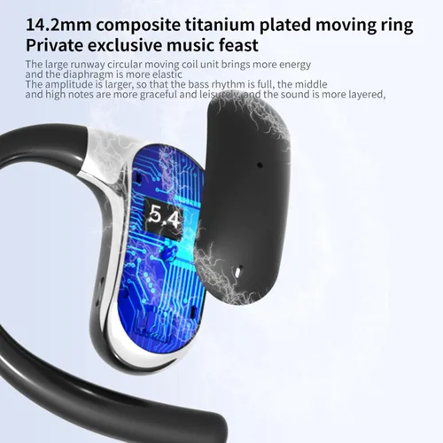 Vista 4 de Auriculares de traducción AI en tiempo real, auriculares Negro