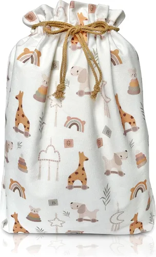 Vista 10 de Bolsas de regalo con cordón de recogida y nudo, 20 pulgadas, grandes, 12 pulgadas, pequeñas, lona de alta calidad, envoltura de tela reutilizable