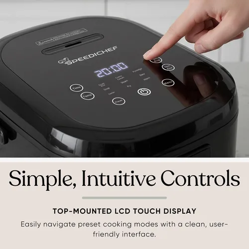 Vista 4 de Arrocera de 10 tazas con cesta de vapor, arrocera inteligente con olla interior antiadherente fácil de limpiar, temporizador de retraso y ajustes