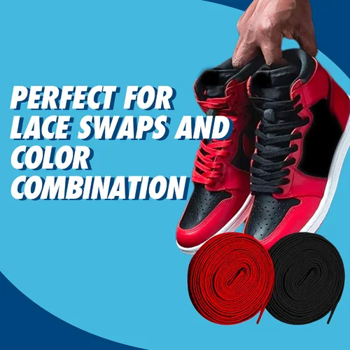 Vista 5 de Compatible con los cordones de los modelos Jordan 1-8 Cordones planos para zapatos deportivos, cordones deportivos para tenis
