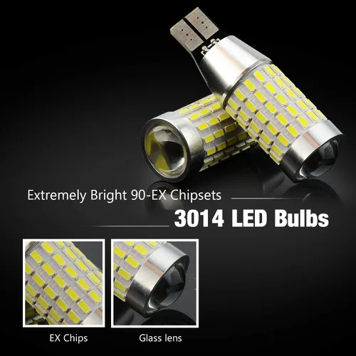 Vista 3 de bombillas LED con conjunto de chips 921 912 90-EX, 360 grados de brillo, extremadamente brillosas para luces de retroceso. Blanco, Xenón