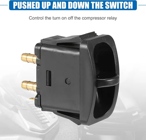 Vista 5 de uxcell Interruptor de activación con resorte de aire para coche para camión ABS eléctrico Cabina Ride Interruptor de control de suspensión Push to
