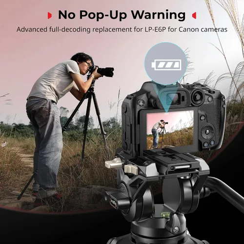 Vista 2 de SMALLRIG Batería ficticia para Canon LP-E6P, adaptador de alimentación D-Tap para cámara Canon EOS R6 Mark III, R5 Mark II, R6 Mark II R5, R5C, R6
