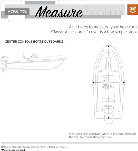 Vista 2 de Classic Accessories StormPro - Cubierta de barco para consola central de alta resistencia, se adapta a barcos de 14 a 16 pies de largo x 90 pulgadas