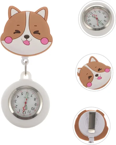 Vista 5 de NOLITOY 2 pcs Nurse Pocket Watch Hanging Nurse Watch Pocket Watches for Men Animal Nurse Watch Nurse Watches for Women Clip Nurse Watch Vet tech fob