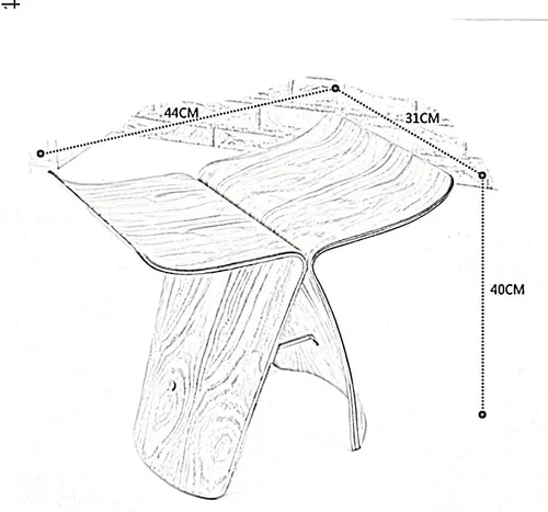 Vista 2 de Silla pequeña moderna Simplicidad Cambio de zapatos Banco de Arco Diseño de Madera Sólida Taburete Dormitorio Sala de estar Peso 264.6 lbs Nuez