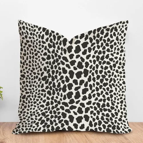 Vista 55 de ArogGeld Funda de cojín con flores verdes y blancas con flores grises y negras y hojas verdes en estilo chinoiserie, funda de almohada cuadrada