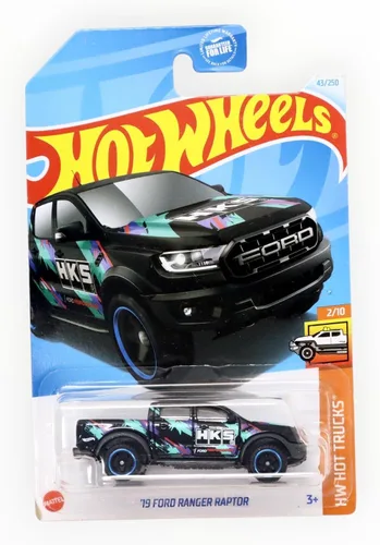Vista 4 de Mattel Hot Wheels '19 Ford Ranger Raptor, HW Hot Trucks 2/10 [Negro] 43/250