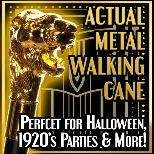 Vista 4 de UNDERWRAPS Bastón de metal para Halloween, bastones de disfraz resistentes para hombres y mujeres