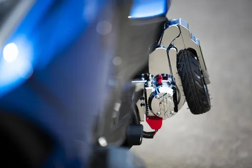 Vista 2 de GLK Tren de aterrizaje para motocicleta para Indian Roadmaster Cromo Titanio Ruedas de seguridad con extensión y retracción automática