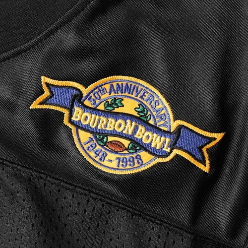Vista 5 de MESOSPERO Bobby Boucher - Camiseta de fútbol 9 The Waterboy Adam Sandler Mud Dogs Bourbon Bowl Movie Jersey blanco, negro, azul, naranja, S-3XL