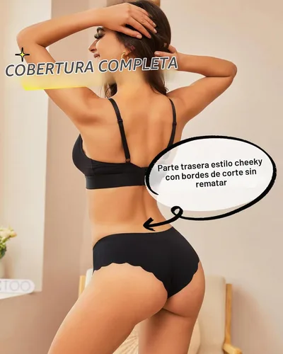 Vista 6 de FINETOO sin costuras para mujer Beige