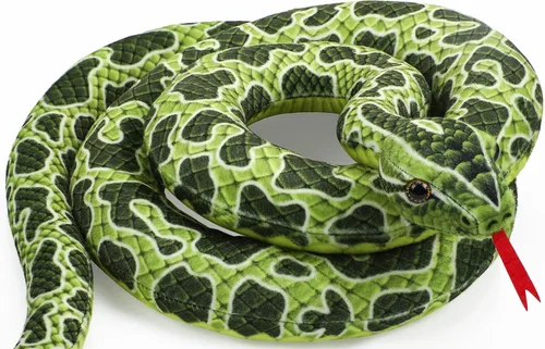Vista 9 de Romart Animales de peluche de serpiente Cobra de 67 pulgadas, gran juguete de peluche realista de Cobra, animales de peluche gigantes y realistas