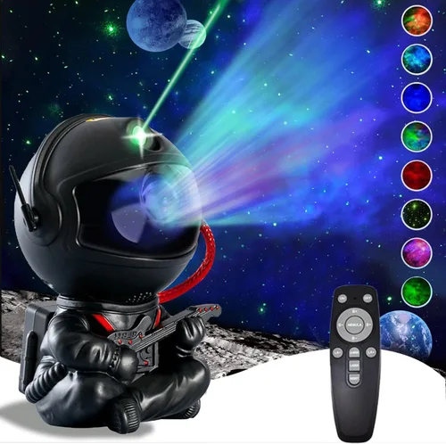 Vista 7 de Proyector de Galaxia Astronauta, Luz de Proyector de Estrellas, Luz Nocturna para Niños, Luz Nocturna de Techo de Estrellas de Nebulosa con Control