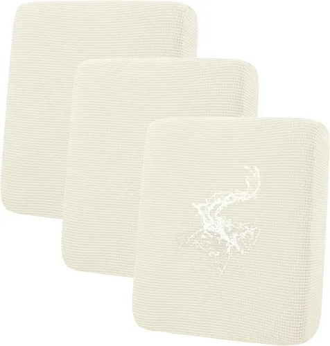 Vista 21 de Fundas impermeables para sofá seccional, fundas de cojín antideslizantes para sofá Ajuste seccional en forma de L, tela jacquard elástica, parte