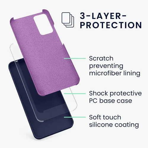 Vista 2 de kwmobile Funda compatible con Xiaomi Redmi Note 11 Pro/Note 11 Pro (5G) / Note 12 Pro (4G) - Funda de silicona TPU con acabado suave - Océano