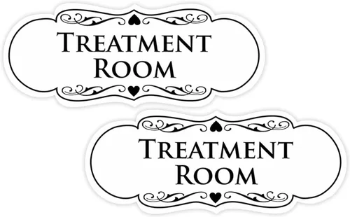 Vista 13 de Signs ByLITA Señal de sala de tratamiento de diseñador (negro) - Pequeño