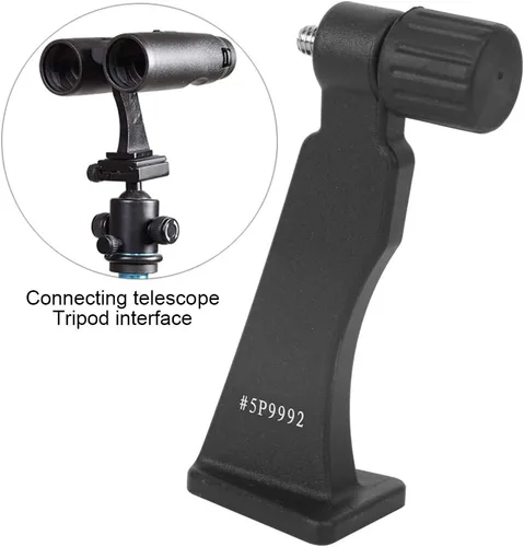 Vista 2 de 214 Adaptador de trípode binocular, soporte de adaptador binocular de metal, tornillo de 1/4 pulgadas, accesorio de conexión para telescopio