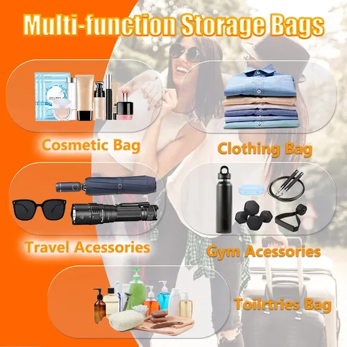 Vista 3 de Li'segarote Bolsas de zapatos para viajes, paquete de 6 bolsas grandes multicolor para zapatos para hombres y mujeres, bolsa organizadora de zapatos