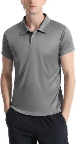 Vista 4 de Orrstarry Paquete de 5 polos para hombre, secado rápido, ropa deportiva de manga corta, polos de golf que absorben la humedad, camisa deportiva