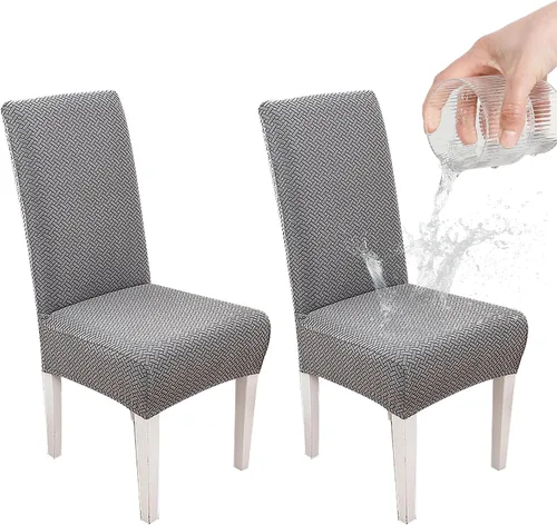 Vista 35 de Parsons - Funda para silla de comedor, funda desmontable para silla de sofá, funda retráctil (2, albaricoque)