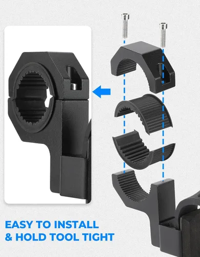 Vista 5 de KEMIMOTO Portaherramientas de caza para UTV, soporte para barra enrollable, soporte para pala, soporte para arco, compatible con barras enrollables