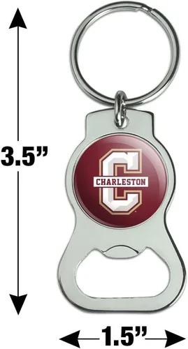 Vista 3 de GRAPHICS & MORE College of Charleston Cougars Logo Llavero con abrebotellas