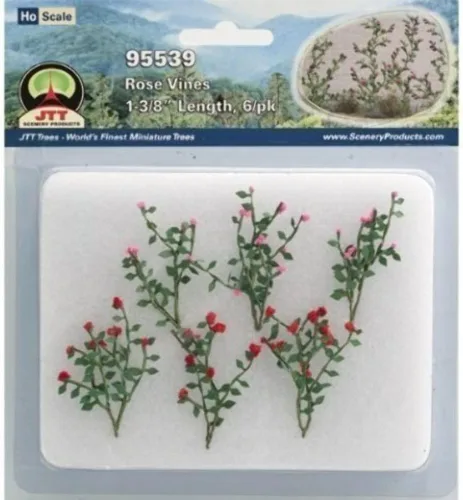 Vista 2 de Plantas Con Flores Rosas Vid Escala HO Escenarios Tren Hobby