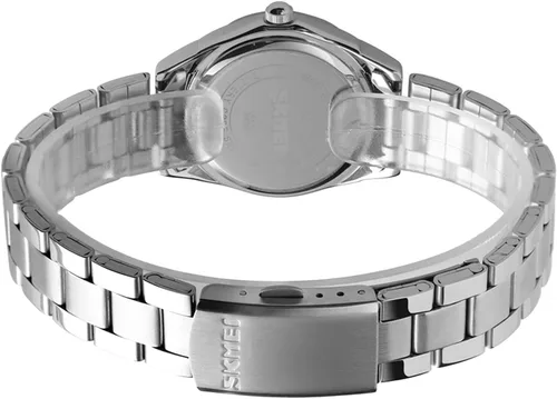 Vista 3 de Reloj de cuarzo para mujer, de acero inoxidable, impermeable, reloj clásico y elegante para mujer, reloj de regalo original