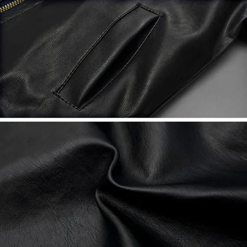 Vista 3 de Chaquetas de abrigo para niños, chaqueta de piel sintética para niños, abrigo con cremallera de piel sintética para niños