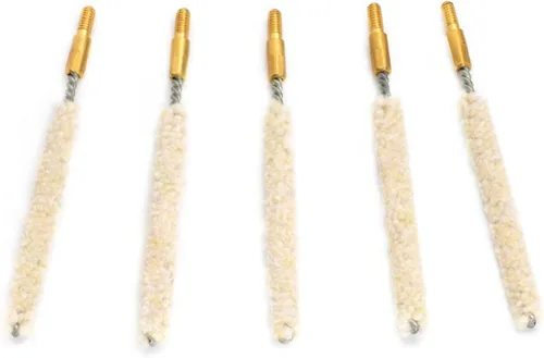 Vista 5 de Juego de 10 cepillos/hisopos para limpieza de cañones, cepillos de limpieza para cañones de escopeta/pistola (calibre.17) Shotgun/Pistol Bore