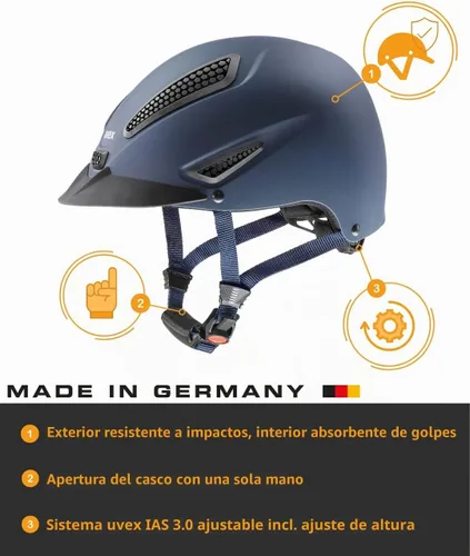 Vista 7 de uvex perfexxion II - Casco de equitación para mujer y hombre, color antracita, ajustable y excelente ventilado
