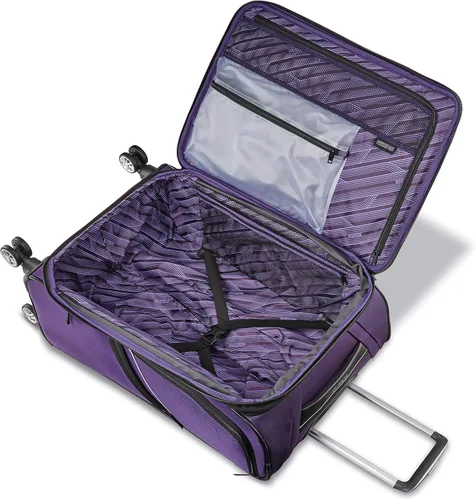 Vista 2 de AMERICAN TOURISTER Zoom Turbo Softside - Equipaje con ruedas giratorias expandible Púrpura Zoom Turbo Softside - Equipaje con ruedas giratorias
