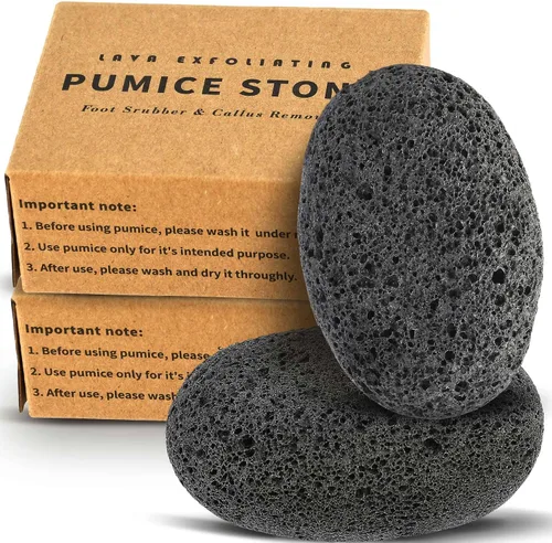 Vista 9 de Maryton Piedra Pómez Natural para Pies - Exfoliante de Lava para Pies, Herramientas de Pedicura, Removedor de Callos y Maíz de Piel Muerta para Pies