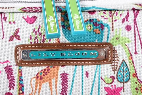 Vista 6 de Lily Bloom Patrón de diseño de equipaje de 28 pulgadas expandible con ruedas giratorias dobles, maleta grande y ligera bolsa a cuadros para mujeres