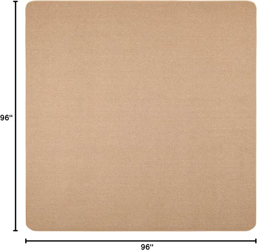 Vista 3 de House, Home and More Alfombra antideslizante para interiores, color beige guijarro, 8 pies x 8 pies