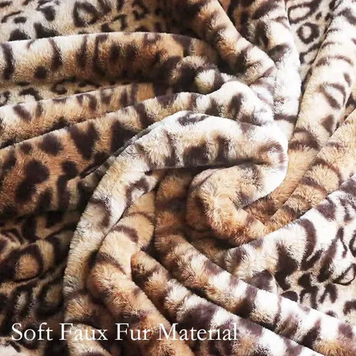 Vista 5 de Almohadas Decorativas de Piel Sintética, Juego de 2 Fundas de Almohada Cuadradas Decorativas para Sofá, Estampado de Leopardo Guepardo Funda