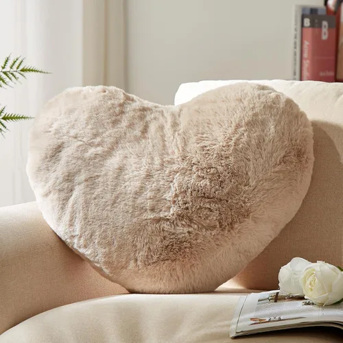 Vista 21 de YRXRUS Almohadas de corazón, almohada en forma de corazón, pequeñas almohadas de corazón rosa polvoriento para regalos, almohadas de imitación