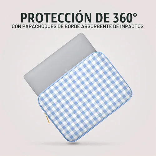 Vista 2 de Vandel Funda delgada para laptop de 13-13.3 pulgadas para MacBook Air 13 a. Azul Gingham