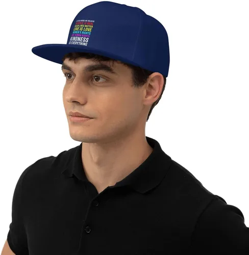 Vista 72 de Pride Flag in This House We Believe Science is Real Black Lives Matter Baseball Hats for Men Dad Hat,Black