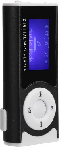 Vista 3 de Reproductor de MP3, soporte para reproductor de música 16 GB, tarjeta de extensión LCD, reproductor de música digital portátil con cable USB
