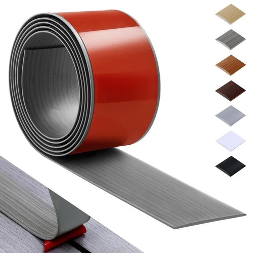 Vista 26 de Bnell Tira de Transición de Piso Autoadhesiva de Vinilo Laminado Tira Cubierta de Piso de 3" Tira Divisora Plana de Piso para Unir Espacios de Piso