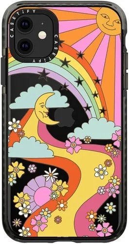 Vista 21 de Funda Impact de CASETiFY para iPhone 11 - Tiempo A Solas de Esther Kim - Negro Claro