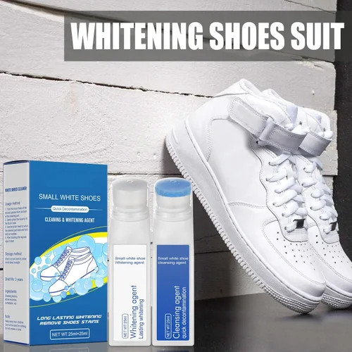 Vista 8 de El kit de limpiador de zapatos incluye limpiador de zapatos y blanqueador de zapatos, limpiador de zapatos blanco fácil de usar con cabezal