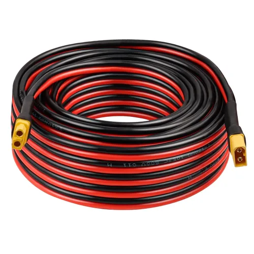 Vista 17 de Cable de extensión XT60 de 10 AWG de 1 pie, 2 unidades, 2, 3, 5, 10, 10, 15, 20, 25, 30, 35, 40, 50, 75, 100 pies, conector hembra a macho XT60