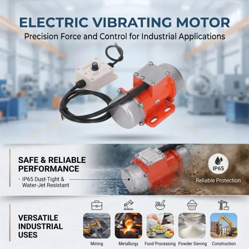 Vista 2 de Vibrador de hormigón, motor de vibración DC 12V fuerza excitante pequeño motor eléctrico con controlador de velocidad sin escobillas 30W 4000RPM