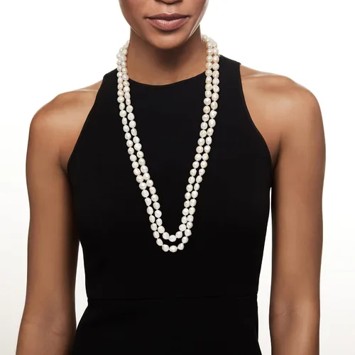 Vista 3 de Ross-Simons 10-11mm Cultured Pearl Long Endless Necklace