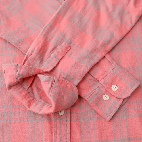 Vista 5 de Dubinik Mens Flannel Shirts Long Sleeve Button Down Casual Work Plaid Shirt Men All Cotton Soft with Pocket Regular Fit