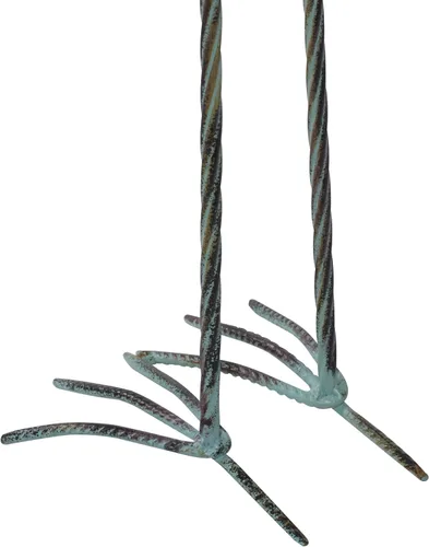 Vista 4 de Deco 79 Escultura decorativa de grúa de metal para jardín para interiores y exteriores, juego de 2 esculturas para exteriores de 40 pulgadas, 38