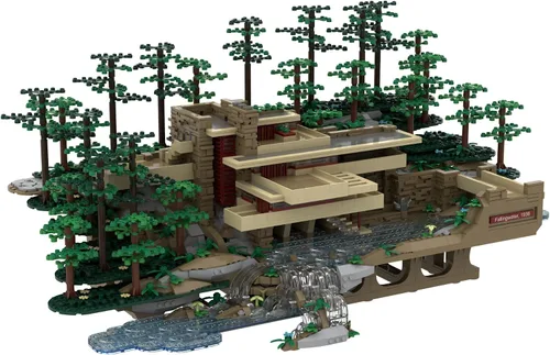Vista 4 de The Atom Brick Juego de construcción Fallingwater